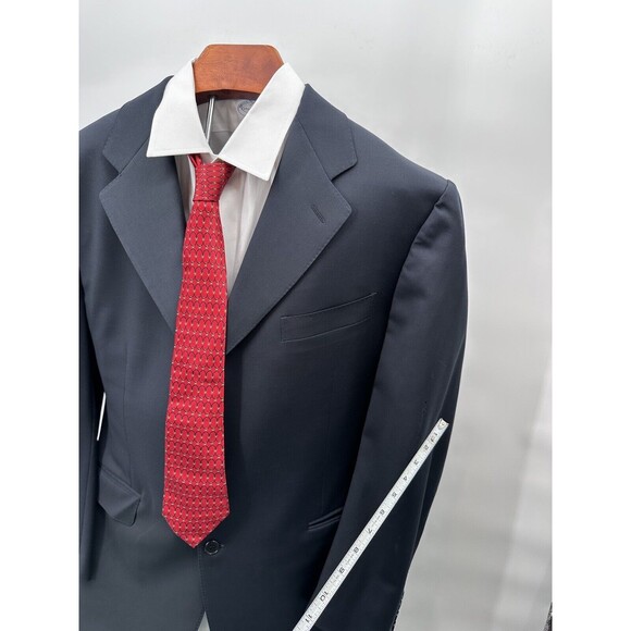 Canali 3‎ Buttons Wool Jacket Coat dark charcoal 56R made in Italy Dark Navy - Picture 4 of 16